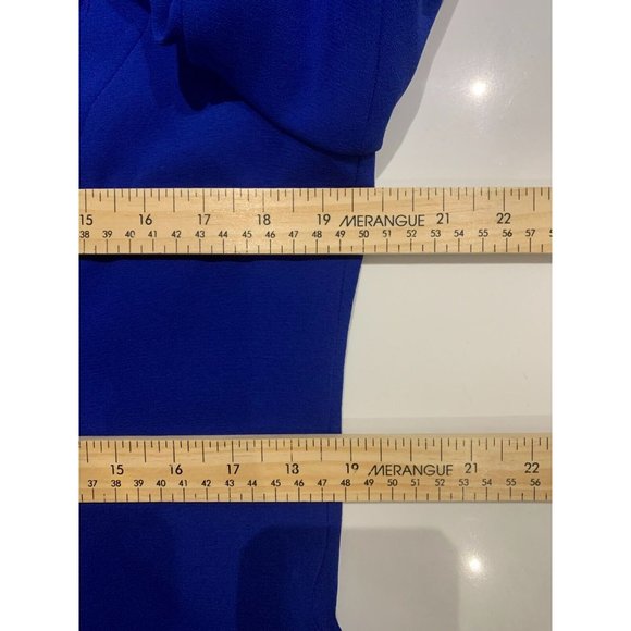 Le Suit Two Piece embraided lined skirt Blue Dress Suit Sz 12 - Picture 10 of 15